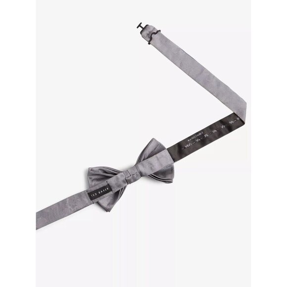 Ted Baker Tierel Magnolia Magnolia Jacquard Silk Bow Tie One Size NWT $80 (K) - Picture 2 of 4
